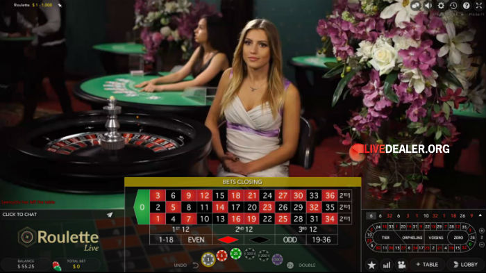 Live roulette casino